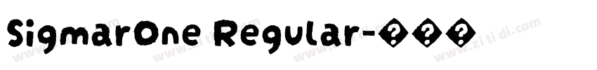 SigmarOne Regular字体转换